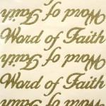 Word of Faith Sheet in Plumage Gold